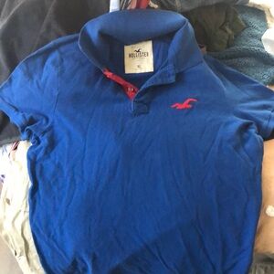 Hollister Vibrant Blue Polo with Red Logo